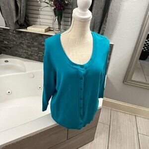 14th & Union Vibrant Teal Button-Down Shirt